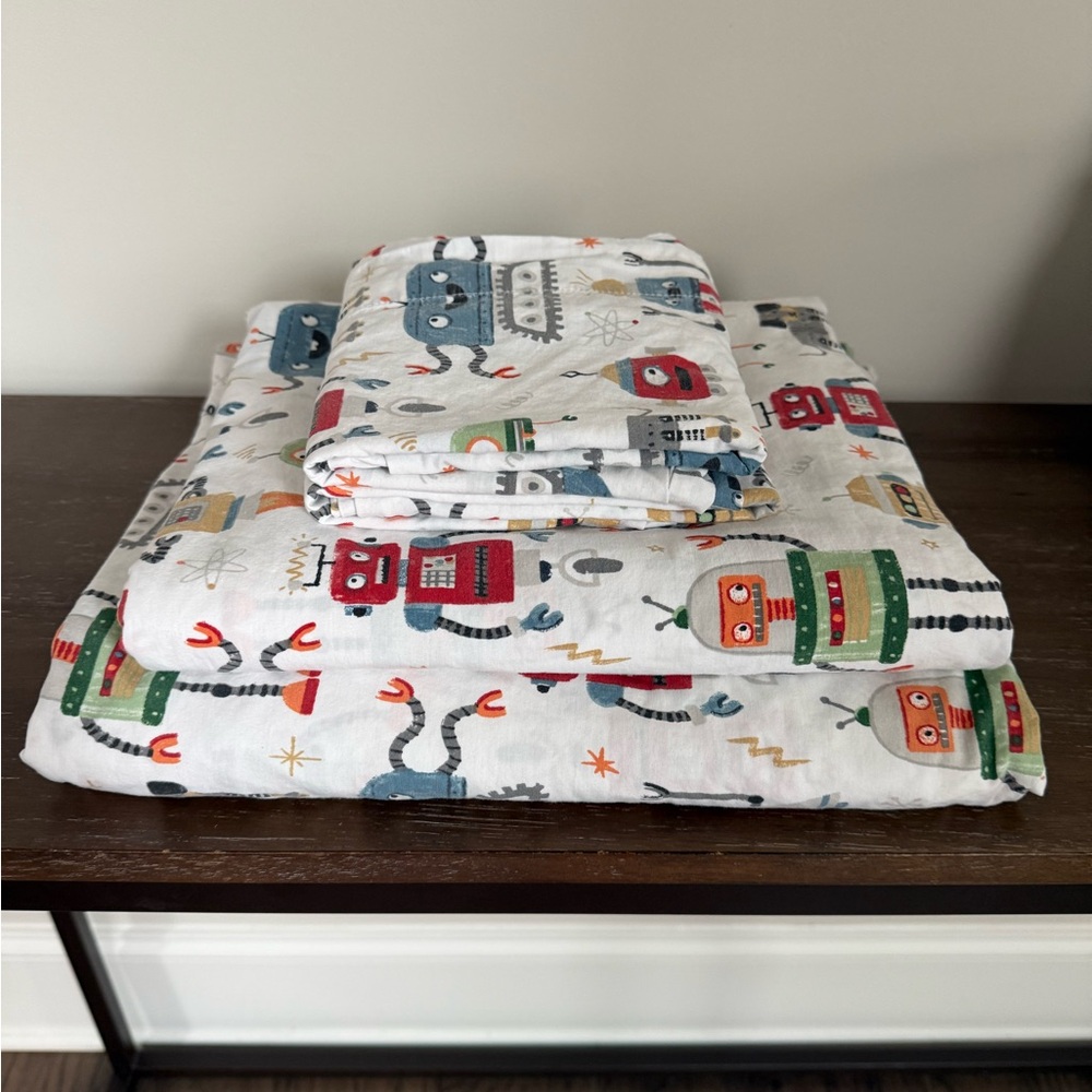 Pottery Barn Kids Robot Squad Sheets - Full Size Sheet Set